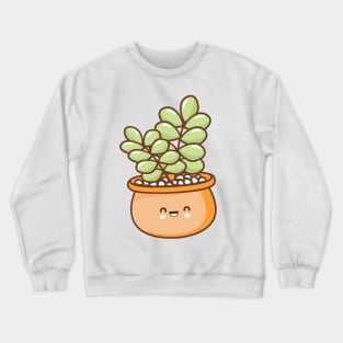 orange pot succulent cacti plant Crewneck Sweatshirt